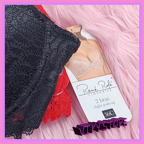 NWT Chic Comfort: {Rene Rofe} 2 Bras Set (36C) NWT - Picture 3 of 6